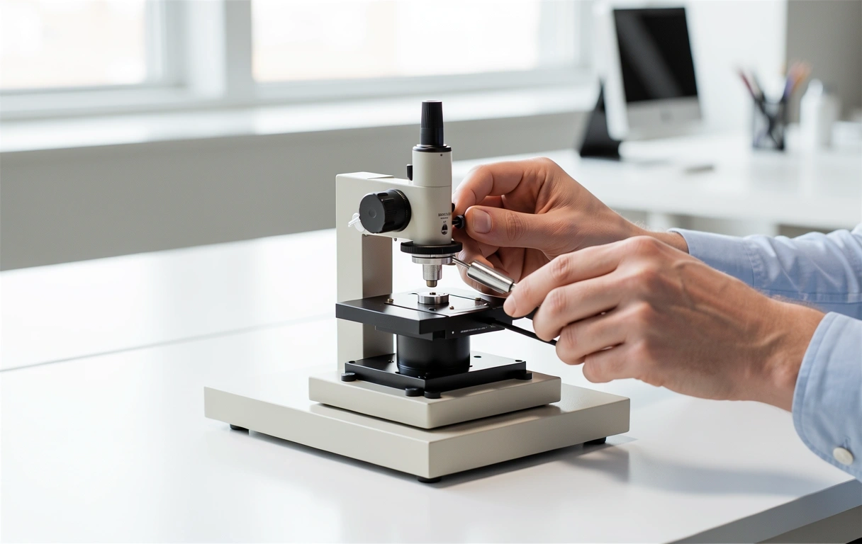 Precision measurement instruments on a clean surface